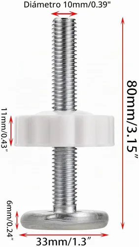 Vista 2 de OwnMy Adaptadores de puerta M10 4PCS Accesorios de adaptadores de varilla 10mm/0.39" Pressure Gate Replacement Parts, Gate Replacement Tension