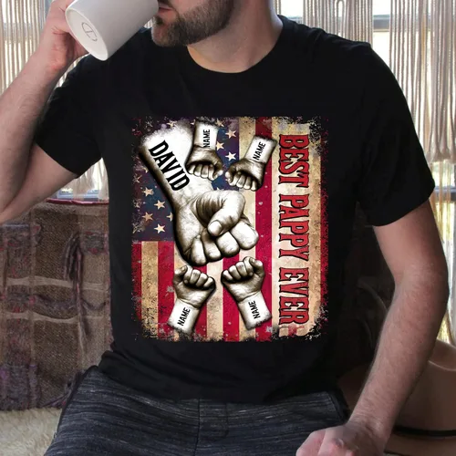 Vista 2 de NAZENTI Camisas de papá para abuelo, camisas de papá para hombres, camisa del día del padre, camiseta personalizada para papá regalo