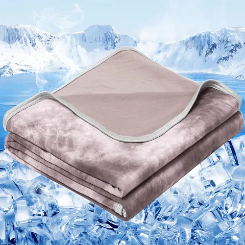 Vista 9 de inhand Manta refrescante de tamaño individual (60 x 80 pulgadas), mantas refrescantes para personas que duermen con calor, absorbe el calor