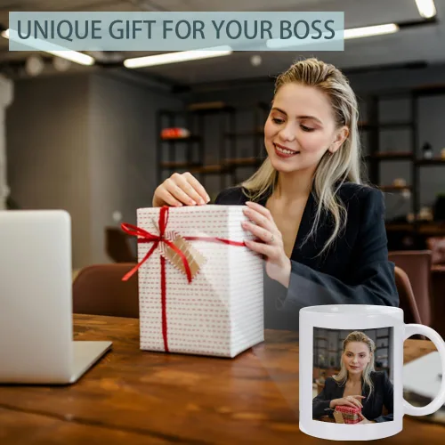 Vista 8 de Regalo de jefe personalizado para mujeres y hombres, taza del mejor jefe del mundo, regalo de cumpleaños para el mejor jefe, regalos del día