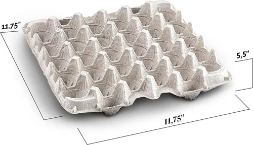 Vista 3 de MT Products Cartones planos de fibra de pulpa con capacidad para 30 huevos, caja de huevos para granja de pollos - Fabricado en los Estados Unidos