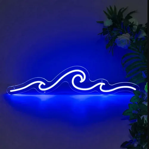 Vista 7 de LED Mountains Sunrise Sunset Wave Neon Signs Dimmable 5V USB Power Neon Lights Wall Art Decorative Lamp for Home Preppy Dorm Salon Decor Bar Party