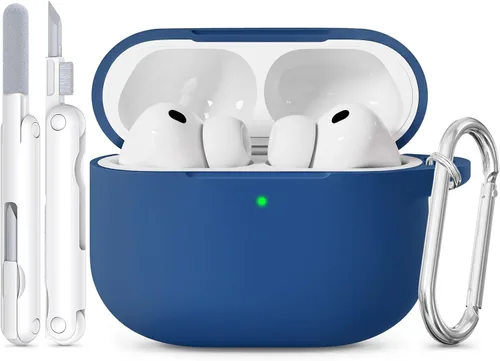 Vista 23 de Funda para AirPods Pro 3 2025 con tapa magnética, bonita funda de silicona suave compatible con Apple Airpods Pro de 3ª generación, funda rosa