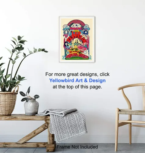Vista 6 de Póster de Led Zeppelin - Decoración psicodélica de habitación 8x10 - Regalos de Led Zeppelin - Pósteres de conciertos - La canción permanece igual