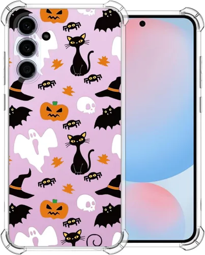 Vista 10 de Funda transparente de Halloween para Google 6a, con patrón de fantasma, funda protectora de TPU suave, delgada, a prueba de golpes, para niños