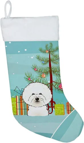 Vista 9 de Caroline's Treasures BB1590CS Árbol de Navidad y Alaskan Malamute Calcetines de Navidad para colgar en la chimenea, decoración de fiesta de Navidad