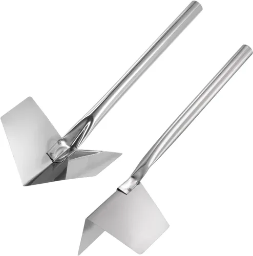 Vista 6 de uxcell Paletas interiores y esquinas de 2.7 pulgadas, cuchillo de esquina para paneles de yeso de acero inoxidable, pequeño