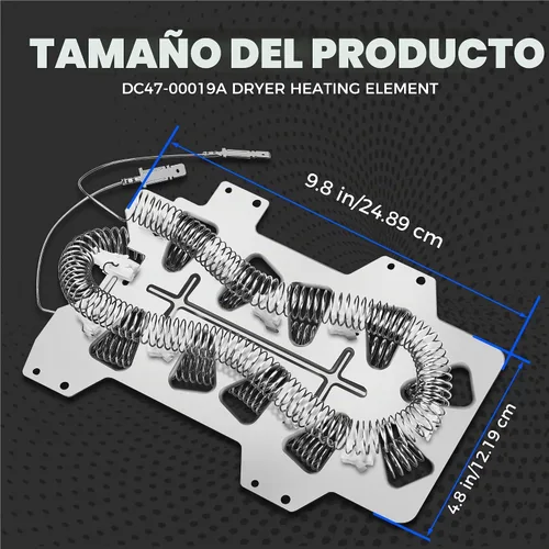 Vista 2 de Elemento calefactor para secadora DC47-00019A actualizado 2026 DC96-00887A DC47-00016A DC47-00018A DC32-00007A Fusible térmico apto para secadora