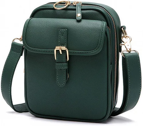 Vista 14 de Bolsos cruzados pequeños para mujeres de cuero vegano, carteras mensajero, monedero vintage antirrobo, bolsos de hombro con ranuras para tarjetas