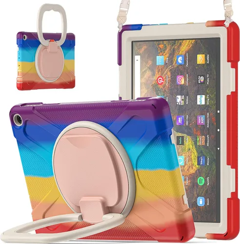 Vista 8 de Funda portátil de rotación de 360° para tablet Fire HD 10 y 10 Plus
