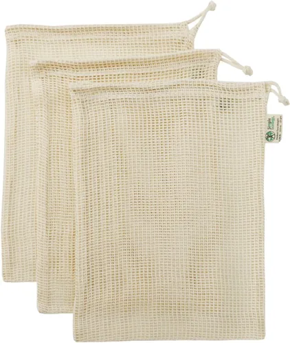 Vista 11 de Simple Ecology Bolsas de algodón orgánico para las compras de comestibles, reutilizables, algodón natural