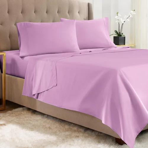 Vista 10 de Juego de sábanas de lujo Juego de cama de lujo, bolsillo extra profundo Juego de sábanas ajustable, sábana de arriba y 2 fundas de almohada, ropa