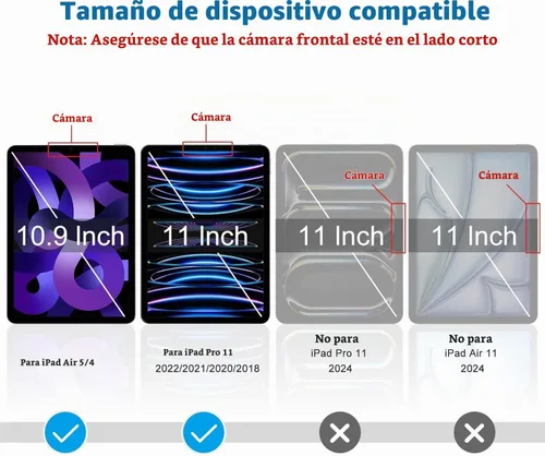 Vista 2 de OMOTON Protector de pantalla para iPad Air 5ª/4ª generación y iPad Pro de Transparente