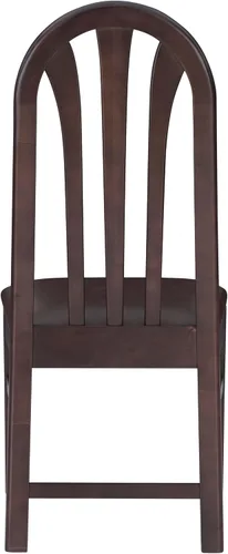Vista 15 de Linon Kennerli - Juego de 2 sillas de comedor con asiento tapizado de piel sintética, color marrón