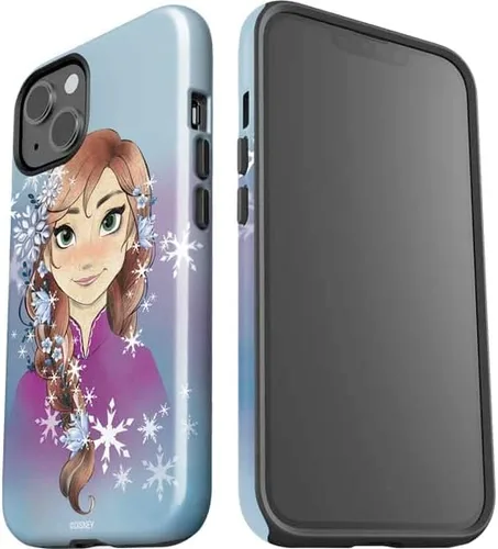 Vista 4 de Skinit Impact - Funda compatible con iPhone 15 Plus, diseño de retrato de Anna de Disney con licencia