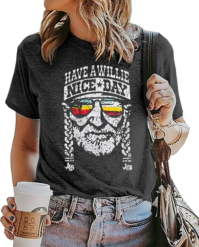 Vista 2 de Camiseta de concierto de campo para mujer, camisas gráficas de Nashville, banda de concierto, camisetas informales, camiseta de regalo de música
