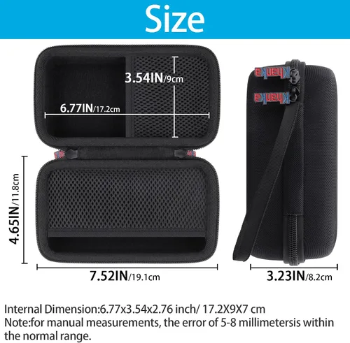 Vista 4 de Khanka - Funda rígida de viaje para base de carga Anker de 100 W + Anker Prime 12, color negro EVA Hard Shell, Mesh Pocket Accessory Storage