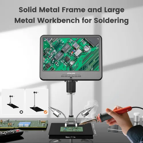Vista 3 de JL210 Microscopio Digital de 10.1'' para Adultos, Microscopios de Moneda con Vista Completa para Monedas con Errores, Microscopios de Soldadura