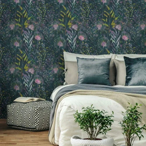 Vista 9 de RoomMates RMK11742WP - Papel tapiz para despegar y pegar con diente de león gris pardo y rosa, rollo