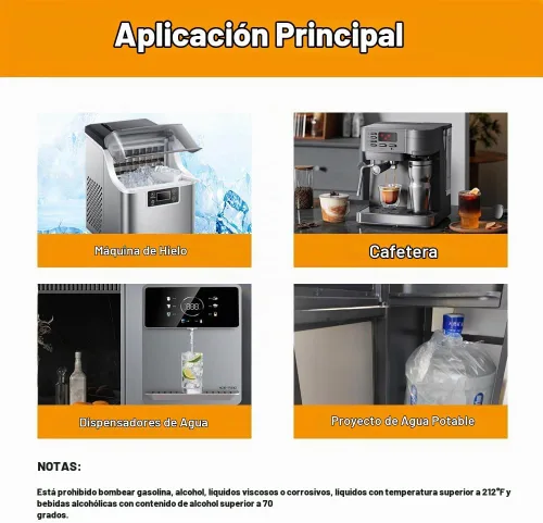 Vista 6 de Upgrade KPW26C-12C2 - Bomba de agua compatible con máquina de hielo G E Profile Opal 2.0, mini bomba de repuesto CC de 12 V con protección contra