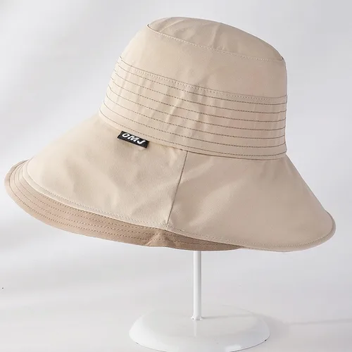 Vista 4 de Sombrero grande de ala ancha con protección solar para pesca, senderismo, camping, sombrero de sol