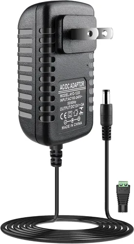 Vista 8 de LightingWill Fuente de alimentación de 12V, adaptador de alimentación de 12W, fuente de alimentación de 110V CA a 12V 1A CC, transformador