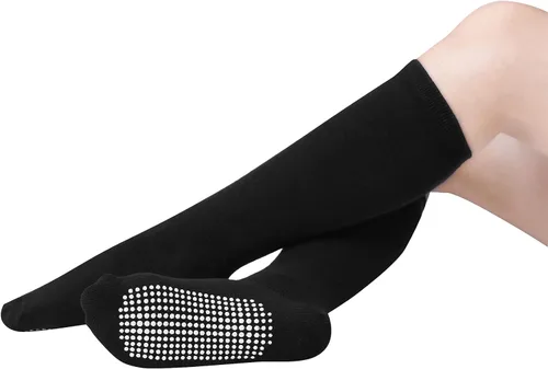 Vista 4 de Century Star Calcetines de bebé para niña, calcetines altos hasta la rodilla, calcetines antideslizantes para niños, calcetines de tubo