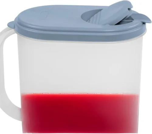 Vista 5 de Jarra de agua de 1 galón con tapa y boquilla giratoria, diseño delgado para Gris