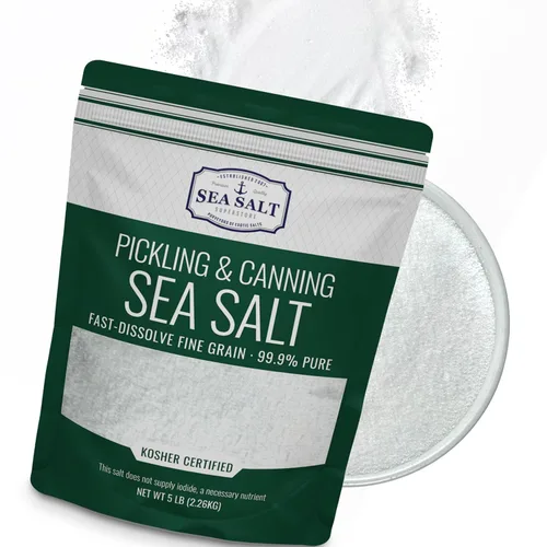 Vista 9 de Sal para Encurtidos y Enlatados, Sal para Encurtidos y Curado para Conservación Natural, Sal Kosher Fina para Salmuera, Bolsa de 30 oz, Sin Yodo