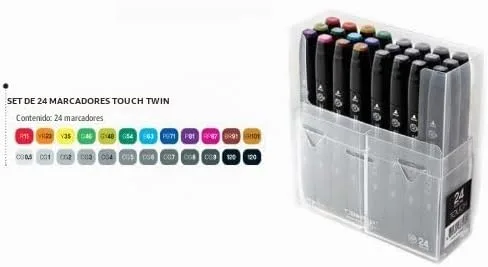 Vista 2 de ShinHan Touch - Juego de 24 marcadores dobles