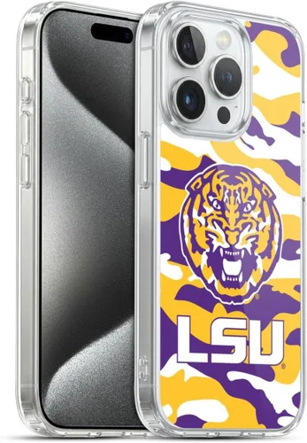Vista 89 de Head Case Designs Funda de gel suave con licencia oficial de la Universidad Estatal de Louisiana LSU Camou compatible con Apple iPhone 7 Plus/iPhone