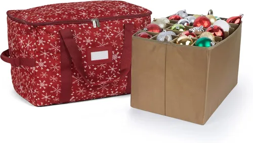Vista 62 de Covermates Keepsakes Bolsa de almacenamiento ajustable para adornos, con asas de transporte, protección acolchada, ruedas dobles, almacenamiento