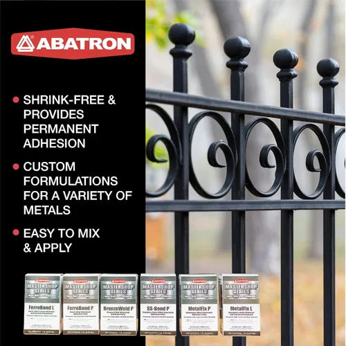 Vista 2 de ABATRON BronzeWeld-P - Masilla reparadora epoxi rellena de bronce de 2 partes, 1 libra Masilla adhesiva estructural, epoxi metálico