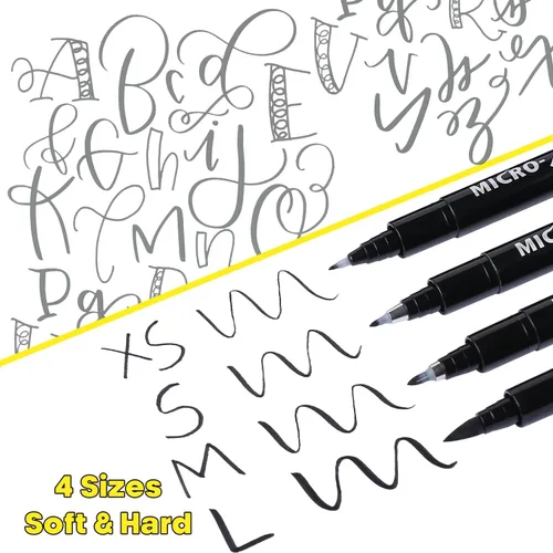 Vista 2 de Dyvicl Bolígrafos de letras de mano, pinceles de caligrafía, marcadores artísticos para principiantes, escribir, dibujar, ilustrar, álbumes