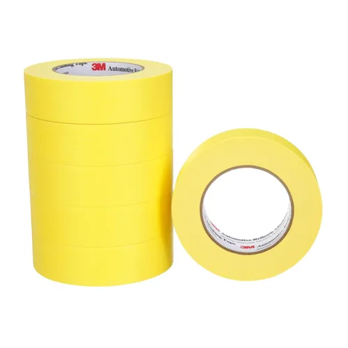 Vista 9 de 3M 6654 Cinta adhesiva amarilla de 36 mm x 55 m 06654 Cinta adhesiva para el acabado de automóviles-36 mm