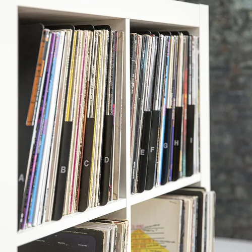 Vista 4 de Crosley AC1046A-BK A-Z - Divisores de discos de vinilo, color negro