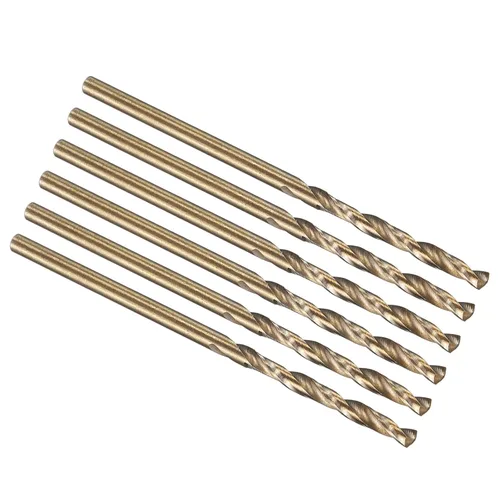 Vista 222 de PATIKIL Broca Jobber de 0.039 in, vástago recto M35 cobalto 5% acero de alta velocidad 135° acabado dorado para metal duro de acero inoxidable - 2
