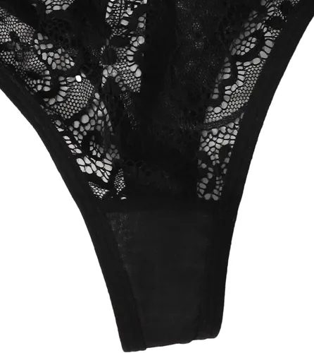 Vista 3 de Verdusa Conjunto de bragas de encaje para mujer diseño floral suave cintura baja