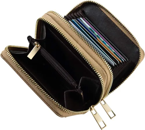 Vista 4 de Cartera pequeña con tarjetero y ventana de identificación, con zíper