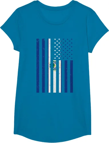 Vista 37 de El Salvador Shirt - El Salvador USA America Flag Men Women T-Shirt