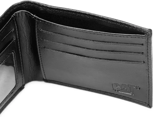 Vista 4 de Caterpillar Pasarela de cuero para hombre con logotipo en relieve, negro, talla única, Negro -, Contraseña de cuero genuino con logotipo en relieve