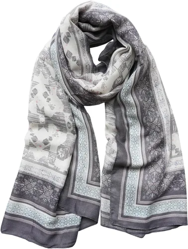 Vista 31 de JERLA Bufandas para mujer, ligeras, suaves, de moda, sólidas, bufanda, chal a cuadros