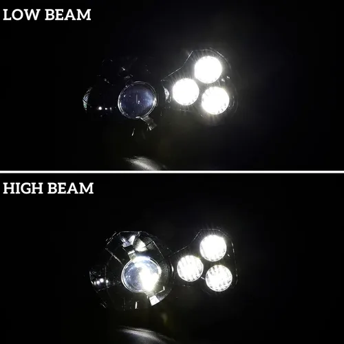 Vista 2 de SAUTVS Faros LED con Ojo de Ángel para Sportsman, Faros LED Delanteros con Luces de Haz Alto y Bajo para Polaris Sportsman 400 500 550 570 800 850