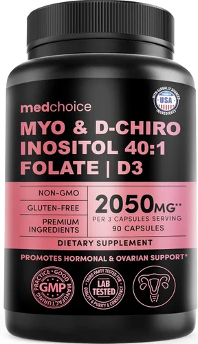 Vista 13 de Suplemento complejo de inositol 14 en 1 para mujeres, inositol mio y D-Chiro 40:1 con folato, vitamina D3, zinc, magnesio y botánicos para apoyo