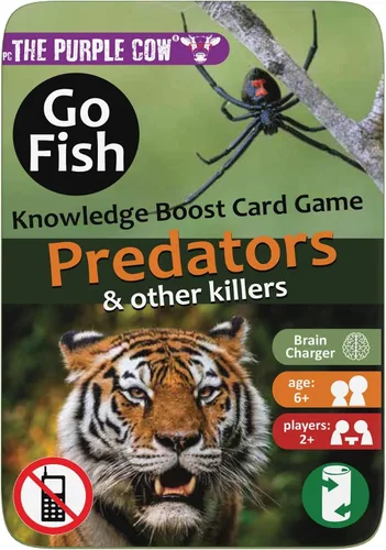 Vista 5 de The Purple Cow Go Fish! - Dinosaurios - El clásico juego de cartas con un impulso de conocimiento general para niños y familias a partir de 6 años