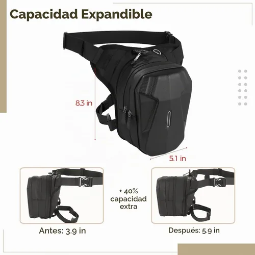 Vista 4 de yeesport Bolsa de pierna de motocicleta, bolsa de muslo de motocicleta