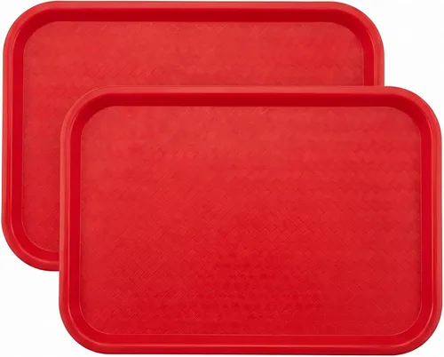 Vista 7 de Carlisle - Bandeja para cafetería, bandeja de restaurante de comida rápida, 12 x 16, 1 unidad, color rojo