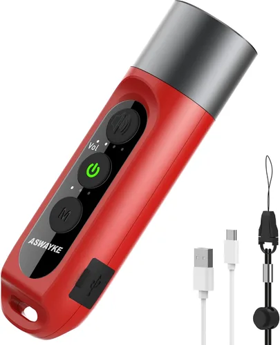 Vista 9 de Silbato Electrónico IPX5 Máximo Sonido 125db Batería 1000mAh Azul para Entrenadores, Maestros, Silbato Deportivo Negro
