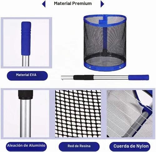 Vista 4 de TNZMART Recogedor de pelotas de ping pong ajustable, recuperador de tenis de mesa portátil, colector de bolas múltiple para recolección