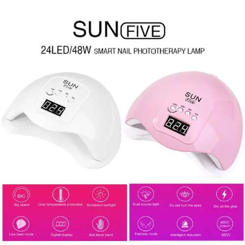 Vista 2 de Lampara Secador De Uñas Lampara Uv Led 48w Temporizador